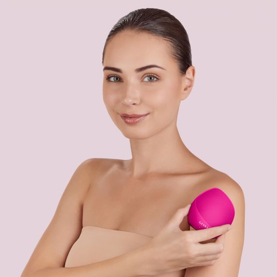 Ультразвукова щітка для тіла та інтенсивний пілінг GESKE Sonic Body Brush&Intensive Exfoliator 7в1 starlight, Малиновий | Зображення 3