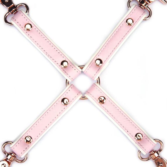 Хрестовина Liebe Seele White & Pink Leather Hogtie sexstyle | Зображення 2
