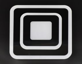 Сучасний квадратний світильник стельовий LED для кімнати кухні ванної 26130 Чорний 4х35х35 см.