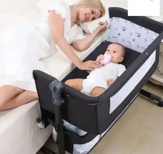 Багатофункціональне дитяче приставне ліжечко-гойдалка з пеленалним столиком | Зображення 8