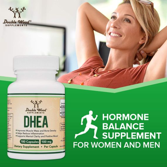 ДГЭА Double Wood DHEA 100 mg, 180 caps | Зображення 2