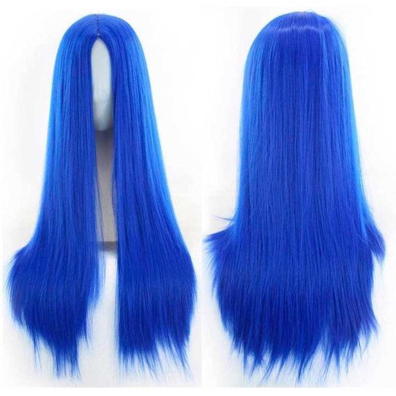 Парик ровный аниме 70см без челки "Мальвина" | Зображення 1
