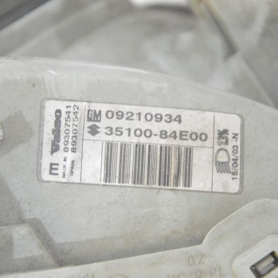 Фара права Opel Agila A 2000-2007 Фара передня права Опель Агіла А 3510084E00 09210934 | Зображення 4