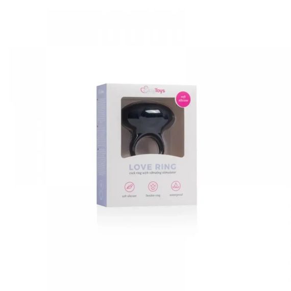 Ерекційне кільце з вібрацією Vibrating Cock Ring Black Sex Aura | Зображення 2