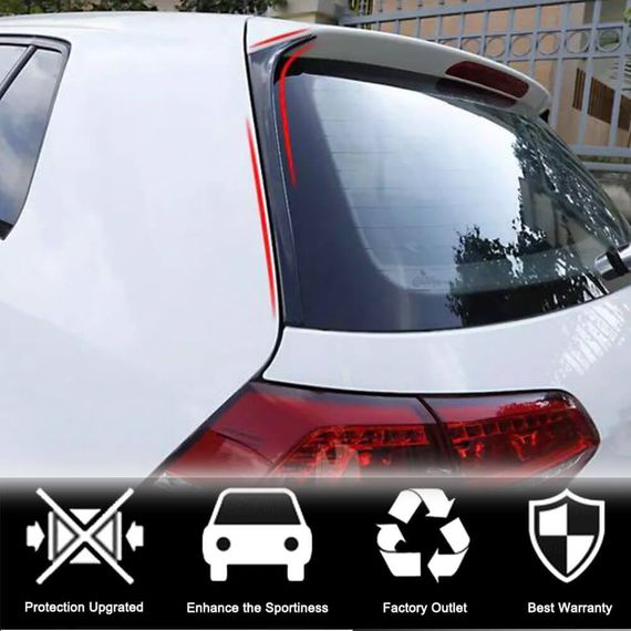 Накладки на стійки заднього скла (для Base, Карбон) для Volkswagen Golf 7/E-Golf 2012-2020 рр | Зображення 1
