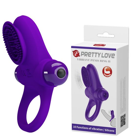 Ерекційне кільце - Pretty Love Vibrant Penis Ring II Purple Sex Aura