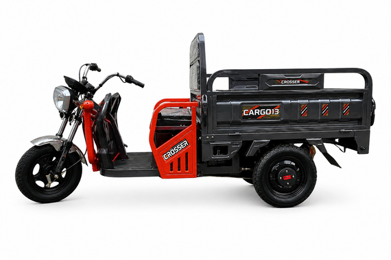 Электротрицикл Crosser CARGO 13 1000W 60V 45Ah, грузовой электроскутер самосвал до 400 кг | Зображення 4