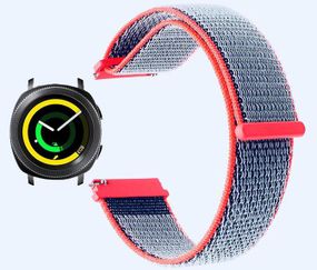 Нейлоновый ремешок Primo для часов Samsung Gear Sport SM-R600 - Neon Red