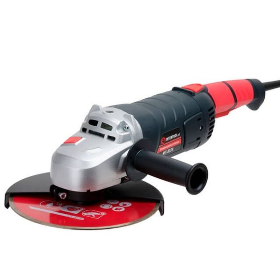 Шліфмашина кутова 2400 Вт, 230 мм, плавний пуск INTERTOOL WT-0228
