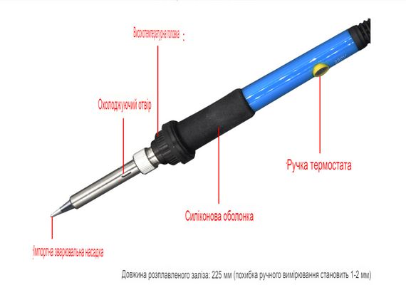 Паяльный набор JCD 60W 15в1 220V керамический паяльник в футляре (sv3691) | Зображення 7