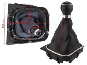 VW Touran (09-12) БЕЗ РАМКИ ручка переключения передач 6 ступка КПП + чехол + рамка, Фольцваген Тауран