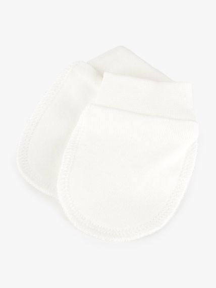 Царапки для малюків на манжеті 915115 0-3 місяці Молочний shop (4821831461992) | Зображення 1