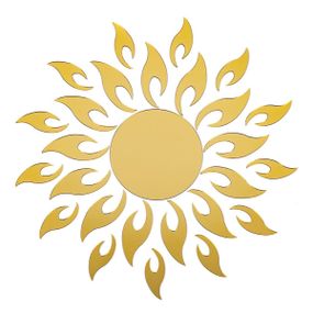 Дзеркальний декор акриловий самоклеючий золото, 27шт (D) SW-00002503