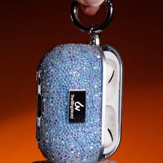 TPU чохол Bling World Rock Diamond для навушників AirPods Pro / Airpods Pro 2 Блакитний | Зображення 1