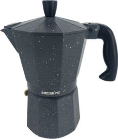 Кофеварка гейзерная алюминиевая Empire Кози V ЕМ-6605 200 мл 4 чашки серая