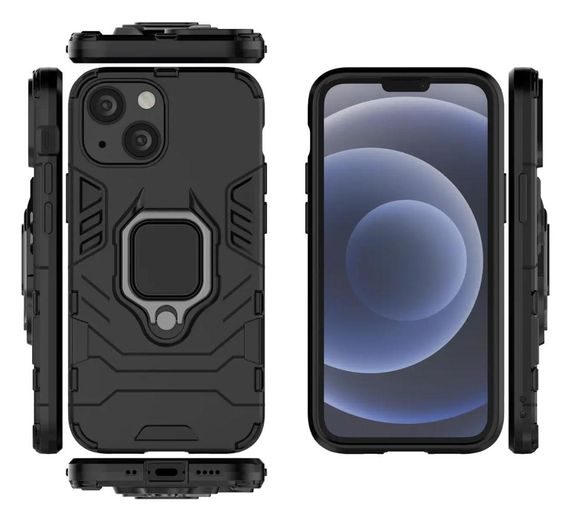 Чехол бампер Primolux Ring Armor для Apple iPhone 13 Mini - Black | Зображення 4