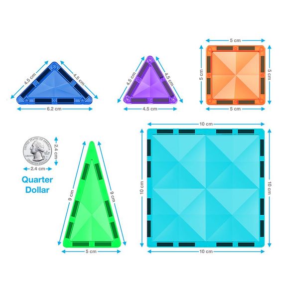 Конструктор магнітний MINI DIAMOND SERIES SET PTM60/22303 PICASSO TILES , 60 деталей, у коробці | Зображення 2