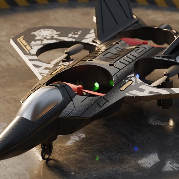 Літак на радіокеруванні SCHE L0712 Aerobatic (with two remote controls) Black | Зображення 3