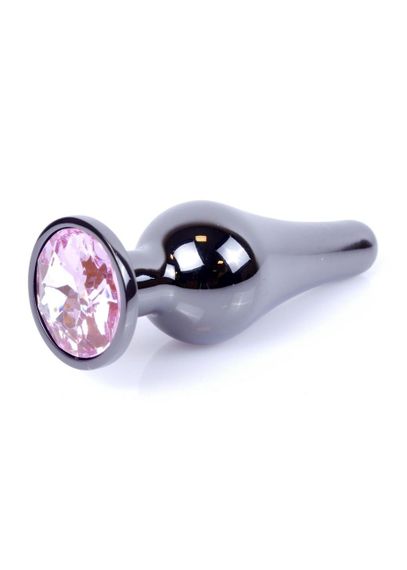 Анальна пробка - Jewellery Dark Silver Long Plug Pink Sex Aura | Зображення 7