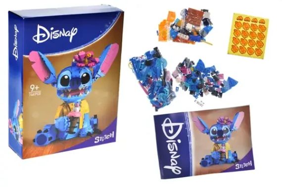 Конструктор Стич Stitch, 744 детали,в коробке р.30x23x8см