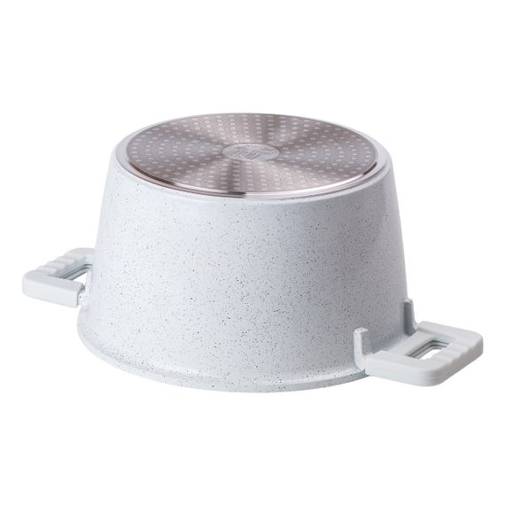 Алюмінієва каструля з керамічним покриттям антипригарним Ø 24 см Біла MGC HP-4-441 | Зображення 1