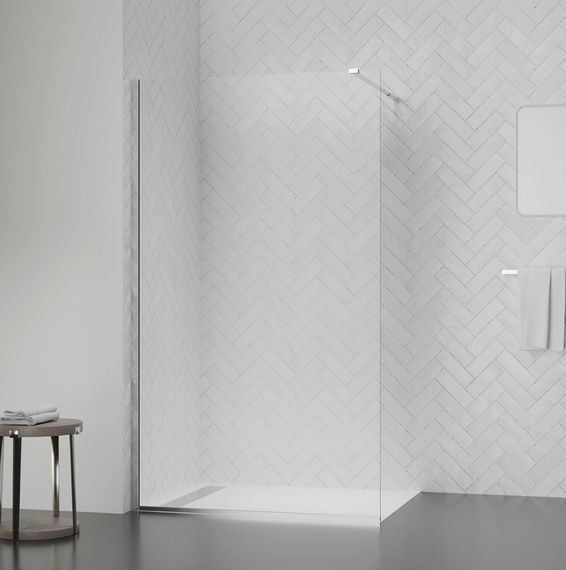 Душова перегородка Qtap Walk-In Standard CRM2011.C8 110х200 см, скло Clear 8 мм, покриття CalcLess | Зображення 2