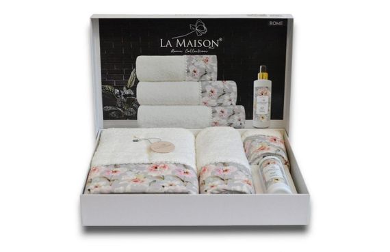 Подарунковий набір рушників La Maison, 3 шт. з ароматом Rome | Зображення 2