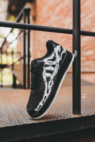Кросівки чоловічі N-ike Air Force 1 Skeleton Black | Зображення 2