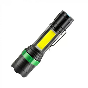 Ручной аккумуляторный фонарь BL-659-XPE+COB светодиодный мощный яркий фонарик с боковім светом