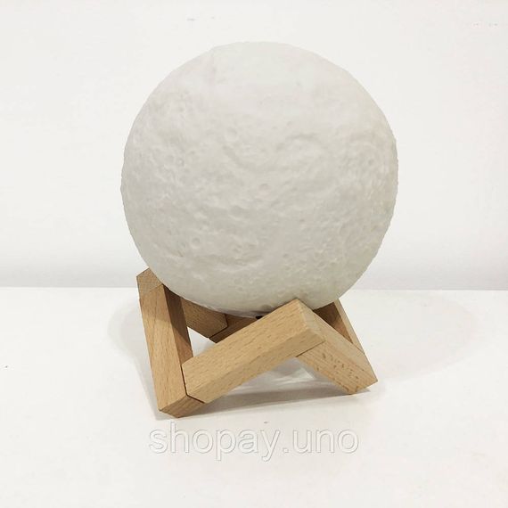 Нічник на батарейках Moon Lamp 13 см, Нічник для дитини в спальню, Нічники для спалень з акумулятором XA-34 | Зображення 9
