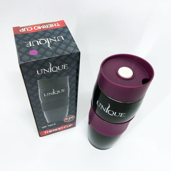 Термокухоль UNIQUE UN-1073 0.38 л, Мандрівний термос, Фляга для пікніка. Колір: фіолетовий | Зображення 4