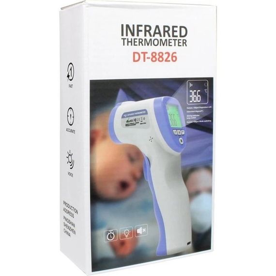 Інфрачервоний термометр для медичних цілей DT-8826, Термометр електронний Лазерний UP-89 | Зображення 3