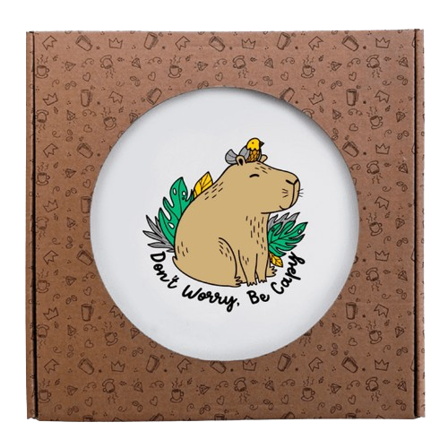 1250 Тарілка  Капібара  25см склокераміка + 
подарункова  коробка  Kvarta (8шт/уп) | Зображення 1