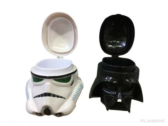 Подарочный Набор Кружка Чашка Бокал 3D Крышкой Star Wars Дарт Вейдер и Штурмовик 3D