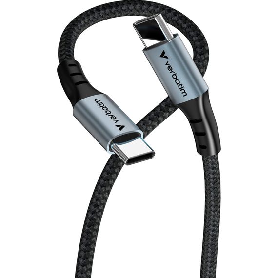 Дата кабель USB-C to USB-C 1.2m 100W black Verbatim (31846) | Зображення 1