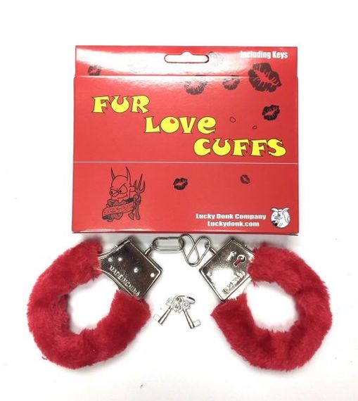 Наручники з хутром Fur Love Cuffs, Red | Зображення 1