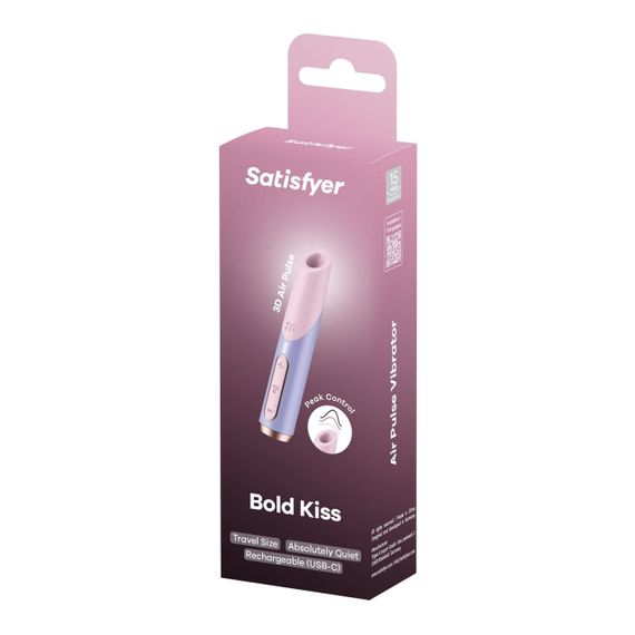 Вакуумний кліторальний стимулятор Satisfyer Bold Kiss – Air-Pulse, силікон, водозахист, акумулятор, тихий | Зображення 6