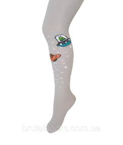 Колготи для хлопчика з малюнком космос Twinsocks р.-86-92,98-104,110-116 сірий , синій 98-104 / 3-4 роки, Світло-сірий