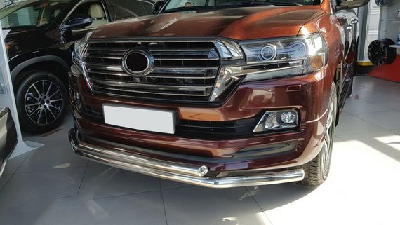 Передня дуга ST014 (2015-2024, нерж.) 60мм на 60мм для Toyota Land Cruiser 200 | Зображення 5