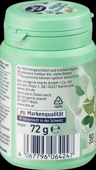 Жевательная резинка Dontodent свежий эвкалипт и ментол, без аспартама и без сахара, 50 шт., Германия | Зображення 2