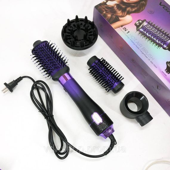 Функциональный профессиональный фен, Многофункциональный фен щетка для волос для дома и салона KL-16 | Зображення 8