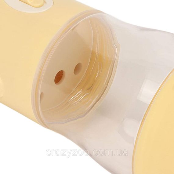 Дорожная поилка-кормушка для собак Pet Water Cup 2 в 1 желтая Ø 7.4x26 см 350 мл 6783 | Зображення 1