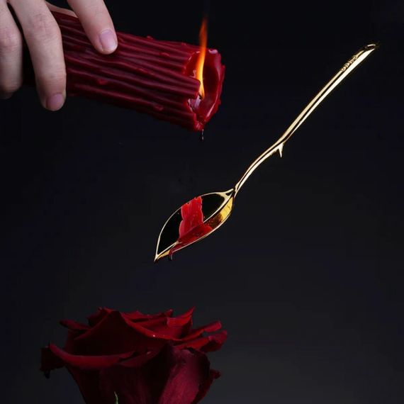 Скребок-ложка для воску низькотемпературної свічки UPKO золотий sexstyle | Зображення 4