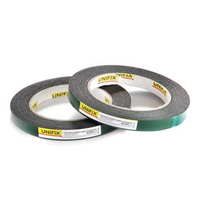 Лента клейкая двухсторонняя на вспененной основе 12мм*5м чёрная UNIFIX