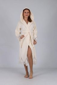 Жіночий халат Nusa 4360 кремовий, 3XL