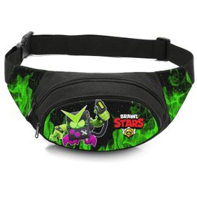 Сумка-бананка дитяча з принтом Бравл старс Вірус поясна сумка для хлопчика (4479)