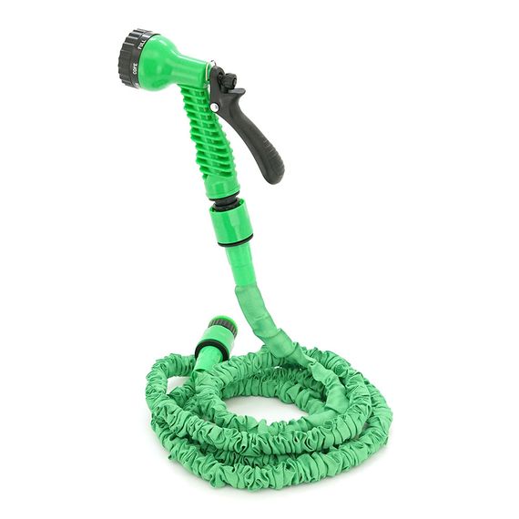 Шланг Садовый KY-75G, 2.5-7.5м/25ft, +распылитель, насадка на кран, Green | Зображення 1