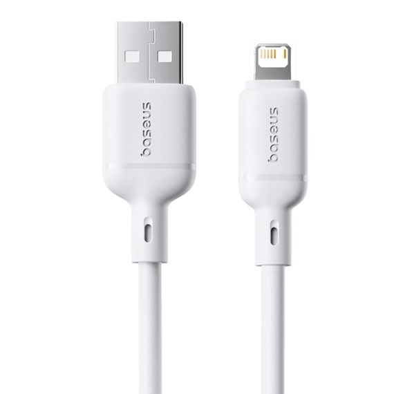 Дата кабель Baseus Silky Series OS Fast Charging USB to Lightning 2.4A (1m) (P1037770) Moon White