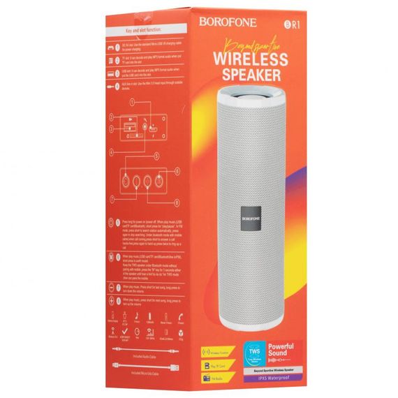 Bluetooth Колонка Borofone BR1 Grey | Зображення 3