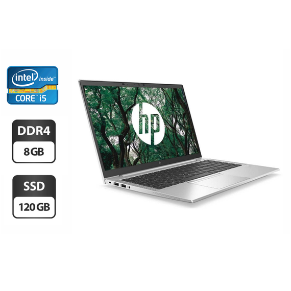 Ультрабук Б-класс HP EliteBook 840 G8 / 14" (1366x768) TN / Intel Core i5-1145G7 (4 (8) ядра по 2.6 - 4.4 GHz) / 8 GB DDR4 / 120 GB SSD / Intel Iris Xe Graphics / WebCam / TouchID / Windows 11 б/у